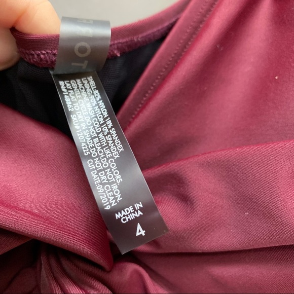 TORRID burgundy skirted one piece, 4X. - Picture 7 of 12